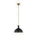 Myhouse Lighting Visual Comfort Studio - AEP1021BBSMBK - One Light Pendant - Lucerne - Midnight Black and Burnished Brass