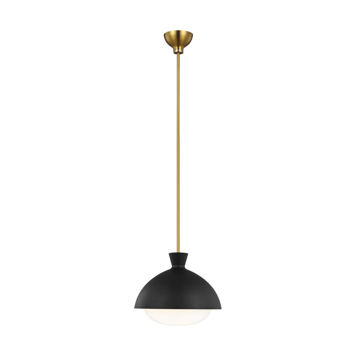 Myhouse Lighting Visual Comfort Studio - AEP1031BBSMBK - One Light Pendant - Lucerne - Midnight Black and Burnished Brass