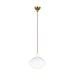 Myhouse Lighting Visual Comfort Studio - AEP1031BBSMWT - One Light Pendant - Lucerne - Matte White and Burnished Brass