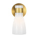 Myhouse Lighting Visual Comfort Studio - AEV1001BBSMG - One Light Wall Sconce - Moritz - Burnished Brass with Milk White Glass