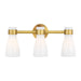 Myhouse Lighting Visual Comfort Studio - AEV1003BBSMG - Three Light Vanity - Moritz - Burnished Brass with Milk White Glass