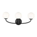 Myhouse Lighting Visual Comfort Studio - AEV1013MBK - Three Light Vanity - Galassia - Midnight Black