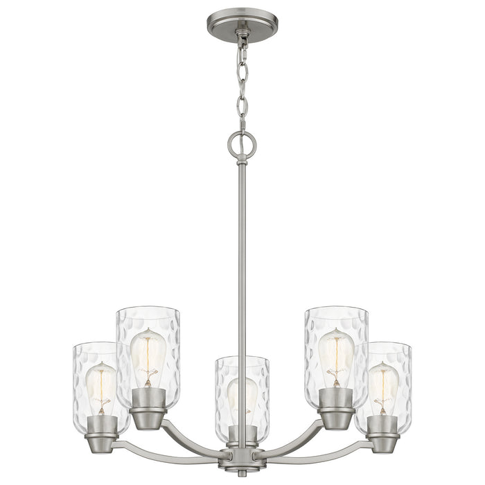 Myhouse Lighting Quoizel - ACA5024BN - Five Light Chandelier - Acacia - Brushed Nickel