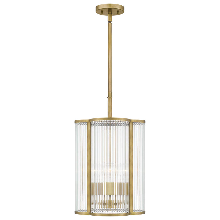 Myhouse Lighting Quoizel - ASR1512WS - Four Light Pendant - Aster - Weathered Brass