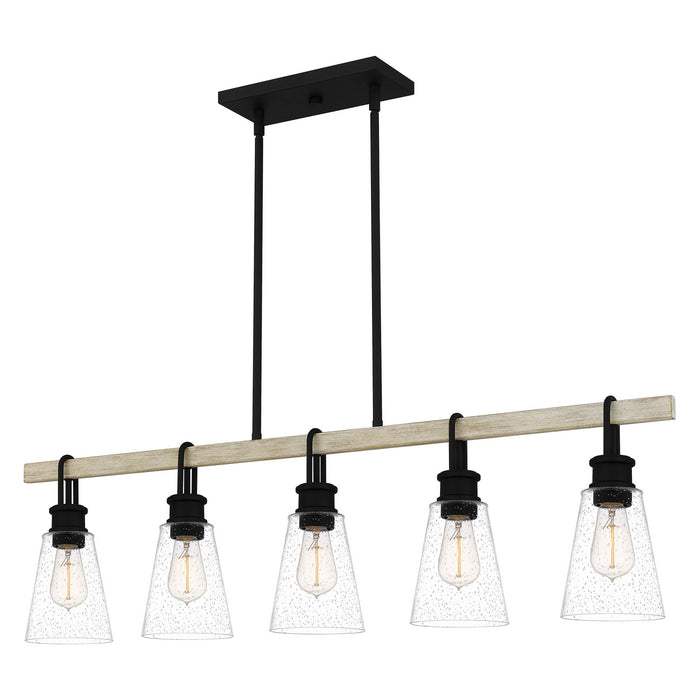 Myhouse Lighting Quoizel - KGB142EK - Five Light Linear Chandelier - Kingsbridge - Earth Black