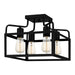 Myhouse Lighting Quoizel - QSF5349MBK - Four Light Semi-Flush Mount - Paulsen - Matte Black