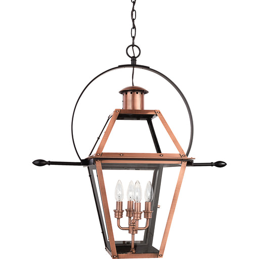 Myhouse Lighting Quoizel - RO2814AC - Four Light Pendant - Rue De Royal - Aged Copper