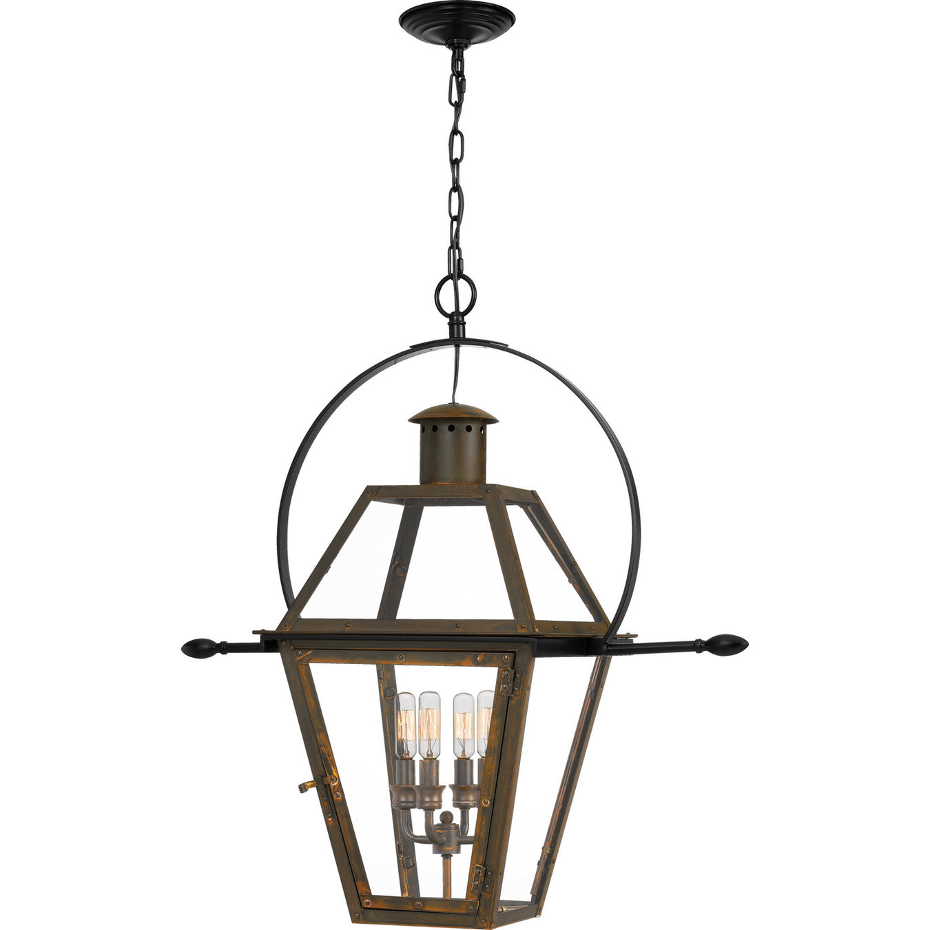 Myhouse Lighting Quoizel - RO2814IZ - Four Light Pendant - Rue De Royal - Industrial Bronze