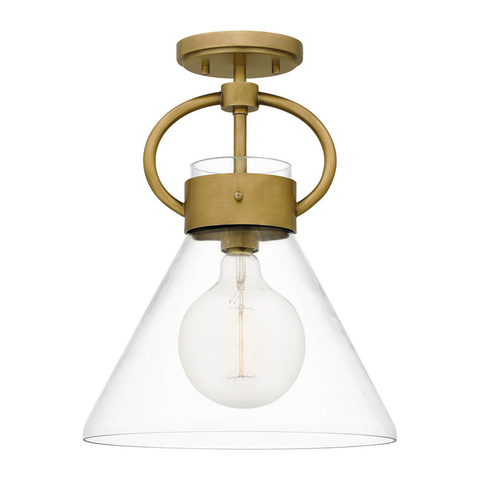 Myhouse Lighting Quoizel - WBS1712WS - One Light Semi Flush Mount - Webster - Weathered Brass