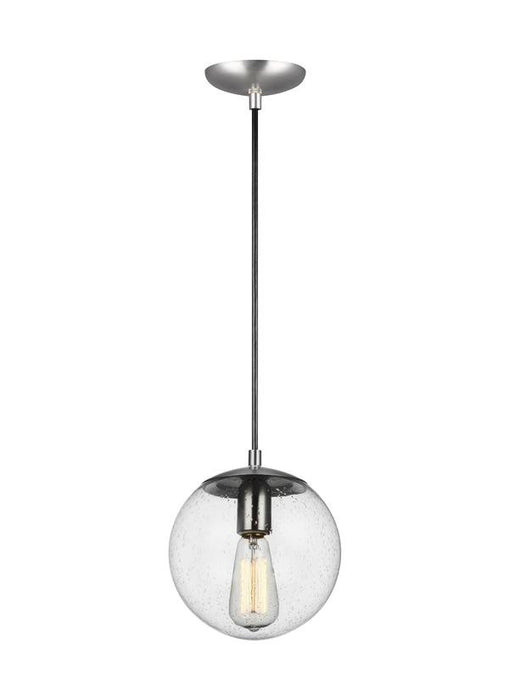 Myhouse Lighting Visual Comfort Studio - 6501801EN7-04 - One Light Pendant - Leo - Hanging Globe - Satin Aluminum