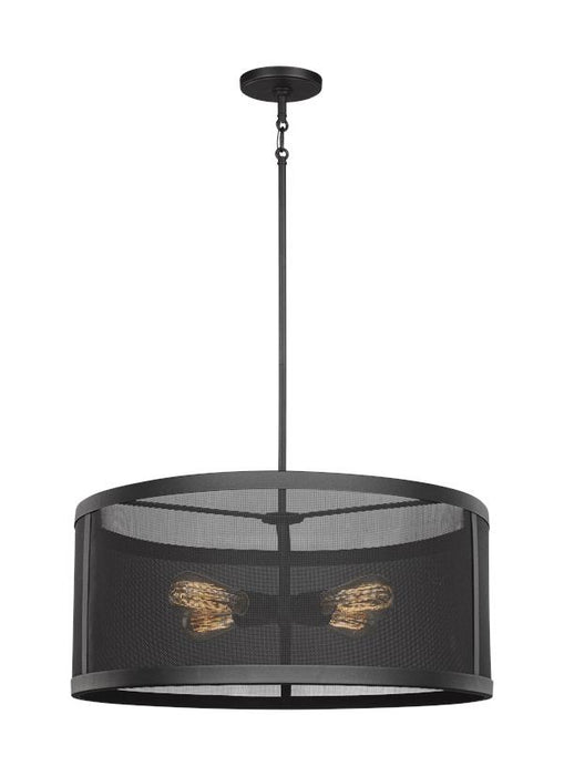 Myhouse Lighting Visual Comfort Studio - 6528504EN7-12 - Four Light Pendant - Gereon - Black