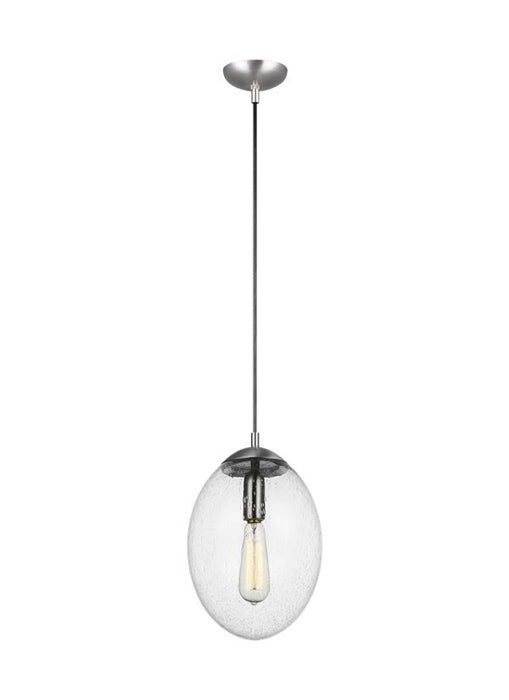 Myhouse Lighting Visual Comfort Studio - 6601801EN7-04 - One Light Pendant - Leo - Hanging Globe - Satin Aluminum