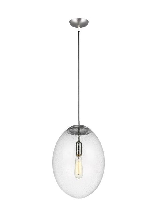 Myhouse Lighting Visual Comfort Studio - 6801801EN7-04 - One Light Pendant - Leo - Hanging Globe - Satin Aluminum