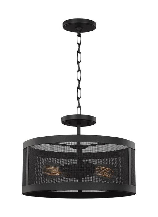 Myhouse Lighting Visual Comfort Studio - 7728502EN7-12 - Two Light Semi-Flush Convertible Pendant - Gereon - Black