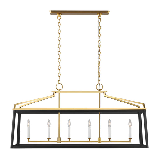 Myhouse Lighting Visual Comfort Studio - CC1586MBKBBS - Six Light Linear Lantern - Carlow - Midnight Black