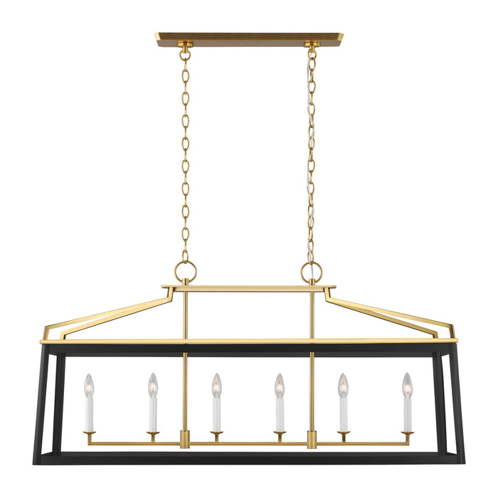 Myhouse Lighting Visual Comfort Studio - CC1586MBKBBS - Six Light Linear Lantern - Carlow - Midnight Black