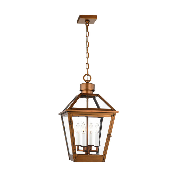 Myhouse Lighting Visual Comfort Studio - CO1424NCP - Four Light Pendant - Hyannis - Natural Copper