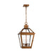 Myhouse Lighting Visual Comfort Studio - CO1424NCP - Four Light Pendant - Hyannis - Natural Copper