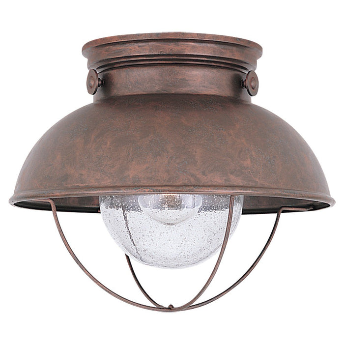 Myhouse Lighting Generation Lighting - 8869-44 - One Light Outdoor Flush Mount - Sebring - Weathered Copper