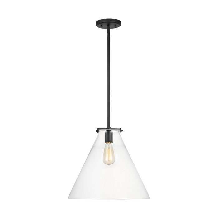 Myhouse Lighting Visual Comfort Studio - 6592101-112 - One Light Pendant - Kate - Midnight Black