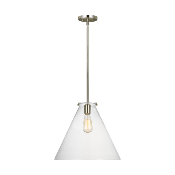 Myhouse Lighting Visual Comfort Studio - 6592101-962 - One Light Pendant - Kate - Brushed Nickel