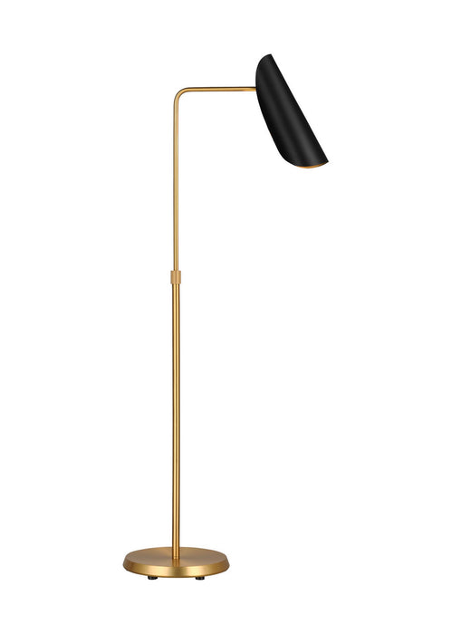 Myhouse Lighting Visual Comfort Studio - AET1001BBSMBK1 - One Light Floor Lamp - Tresa - Midnight Black and Burnished Brass