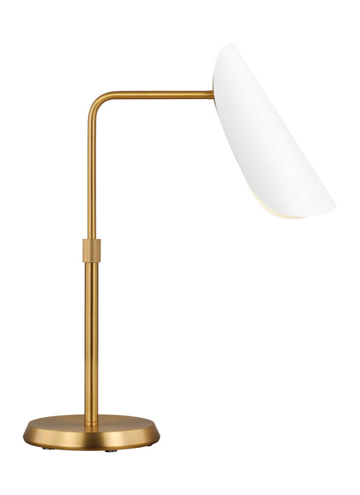 Myhouse Lighting Visual Comfort Studio - AET1011BBSMWT1 - One Light Table Lamp - Tresa - Matte White and Burnished Brass