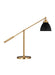 Myhouse Lighting Visual Comfort Studio - CT1101MBKBBS1 - One Light Desk Lamp - Wellfleet - Midnight Black and Burnished Brass