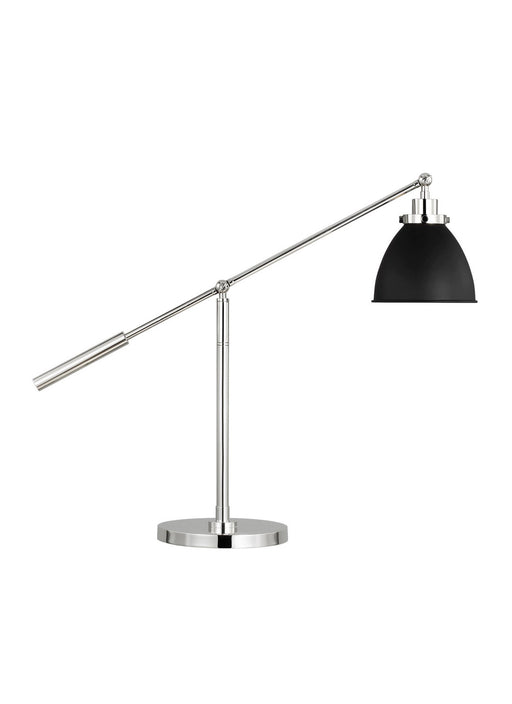 Myhouse Lighting Visual Comfort Studio - CT1101MBKPN1 - One Light Desk Lamp - Wellfleet - Midnight Black and Polished Nickel