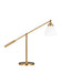 Myhouse Lighting Visual Comfort Studio - CT1101MWTBBS1 - One Light Desk Lamp - Wellfleet - Matte White and Burnished Brass