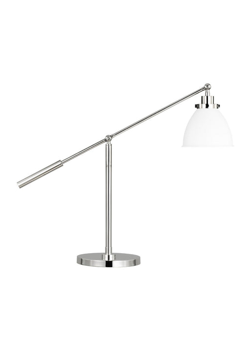 Myhouse Lighting Visual Comfort Studio - CT1101MWTPN1 - One Light Desk Lamp - Wellfleet - Matte White and Polished Nickel