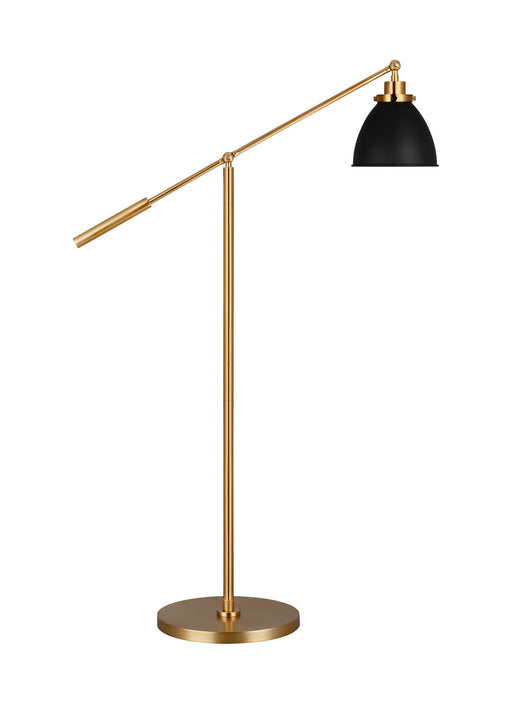 Myhouse Lighting Visual Comfort Studio - CT1131MBKBBS1 - One Light Floor Lamp - Wellfleet - Midnight Black and Burnished Brass