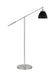 Myhouse Lighting Visual Comfort Studio - CT1131MBKPN1 - One Light Floor Lamp - Wellfleet - Midnight Black and Polished Nickel