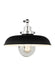 Myhouse Lighting Visual Comfort Studio - CW1141MBKPN - One Light Wall Sconce - Wellfleet - Midnight Black and Polished Nickel