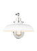 Myhouse Lighting Visual Comfort Studio - CW1141MWTPN - One Light Wall Sconce - Wellfleet - Matte White and Polished Nickel