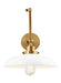 Myhouse Lighting Visual Comfort Studio - CW1171MWTBBS - One Light Wall Sconce - Wellfleet - Matte White and Burnished Brass