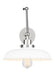 Myhouse Lighting Visual Comfort Studio - CW1171MWTPN - One Light Wall Sconce - Wellfleet - Matte White and Polished Nickel