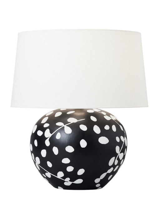 Myhouse Lighting Visual Comfort Studio - HT1011WLBL1 - One Light Table Lamp - Nan - White Leather W Black Leather