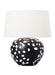 Myhouse Lighting Visual Comfort Studio - HT1011WLBL1 - One Light Table Lamp - Nan - White Leather W Black Leather