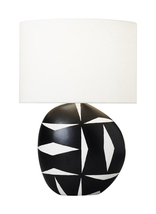 Myhouse Lighting Visual Comfort Studio - HT1041WLBL1 - One Light Table Lamp - Franz - White Leather W Black Leather