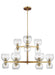 Myhouse Lighting Visual Comfort Studio - KSC10018BBSCG - 18 Light Chandelier - Londyn - Burnished Brass with Clear Glass