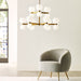 Myhouse Lighting Visual Comfort Studio - KSC10018BBSMG - 18 Light Chandelier - Londyn - Burnished Brass with Milk White Glass