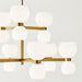 Myhouse Lighting Visual Comfort Studio - KSC10018BBSMG - 18 Light Chandelier - Londyn - Burnished Brass with Milk White Glass