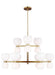 Myhouse Lighting Visual Comfort Studio - KSC10018BBSMG - 18 Light Chandelier - Londyn - Burnished Brass with Milk White Glass