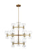 Myhouse Lighting Visual Comfort Studio - KSC10124BBSCG - 24 Light Chandelier - Londyn - Burnished Brass with Clear Glass