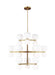 Myhouse Lighting Visual Comfort Studio - KSC10124BBSMG - 24 Light Chandelier - Londyn - Burnished Brass with Milk White Glass