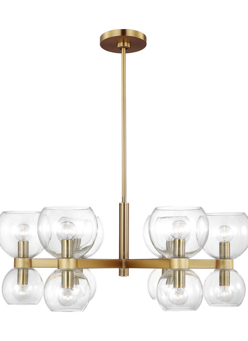 Myhouse Lighting Visual Comfort Studio - KSC10212BBSCG - Six Light Chandelier - Londyn - Burnished Brass with Clear Glass
