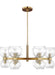 Myhouse Lighting Visual Comfort Studio - KSC10212BBSCG - Six Light Chandelier - Londyn - Burnished Brass with Clear Glass