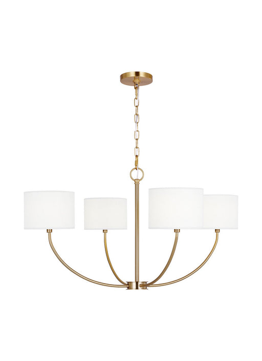 Myhouse Lighting Visual Comfort Studio - KSC1034BBS - Four Light Chandelier - Sawyer - Burnished Brass