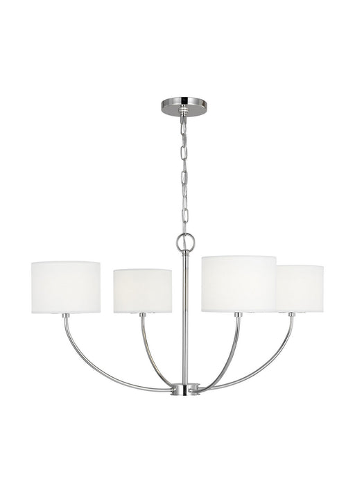 Myhouse Lighting Visual Comfort Studio - KSC1034PN - Four Light Chandelier - Sawyer - Polished Nickel